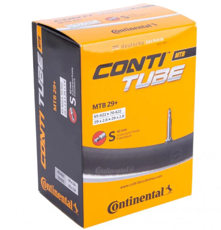 Continental MTB 29 Wide Schlauch für 29x2.60-2.80 Reifen - 65-622 bis 70-622 42 mm Sclaverand-Ventil pannensicher Top-Seller