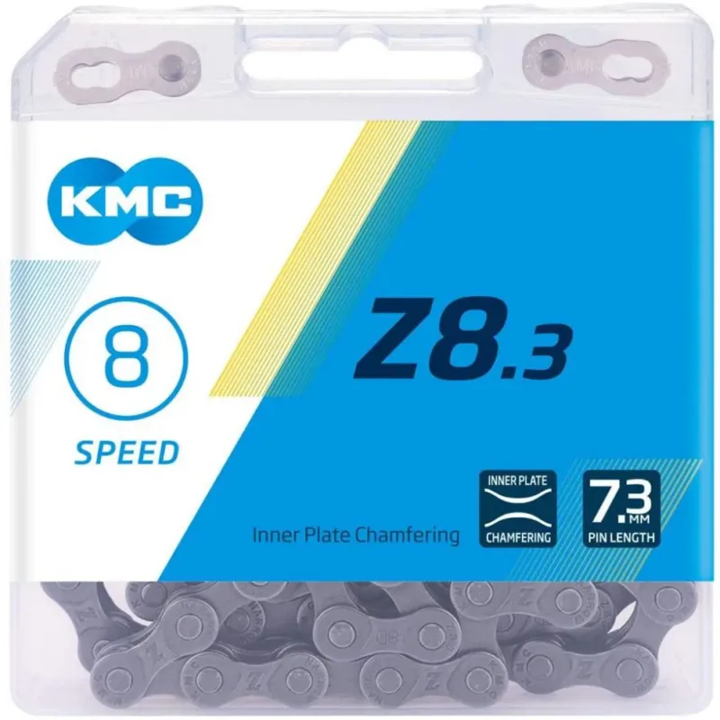 KMC Z8.3 8s Kette 114 Glieder silber-grau - langlebige Fahrradkette für 8-fach Schaltungen Versand Am Gleichen Tag