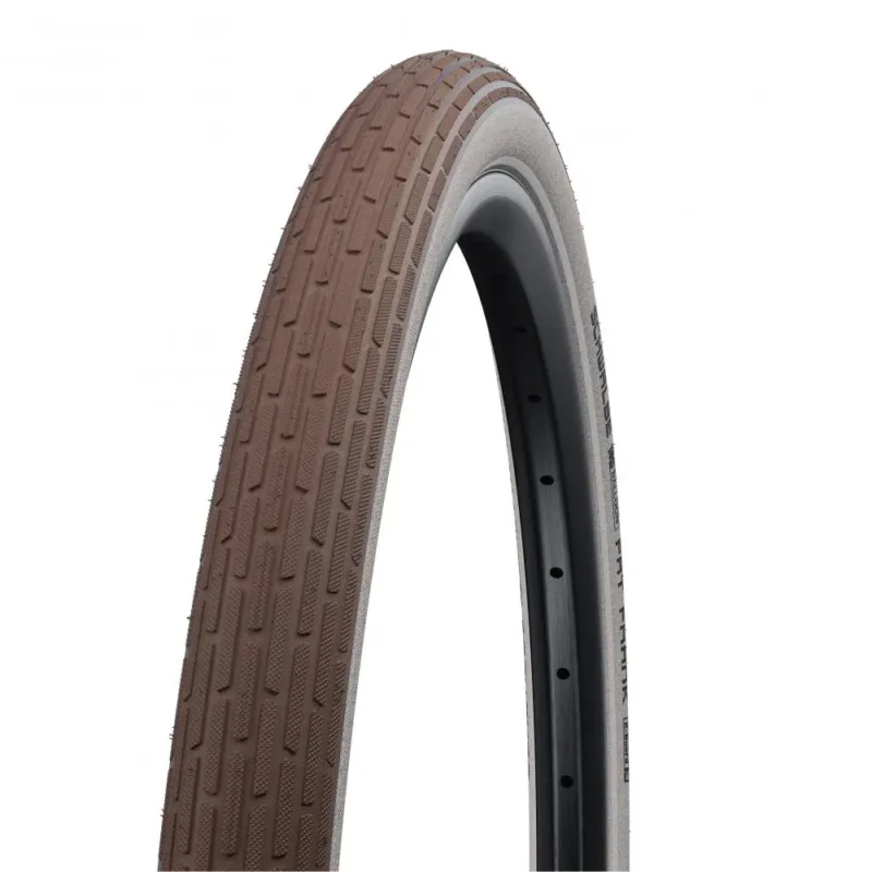 Kostenfreie Lieferung Schwalbe DRAHTREIFEN FAT FRANK Active Line 50 Braun/Weißwand-Reflex - stylischer Urban-Cruiser mit Pannenschutz