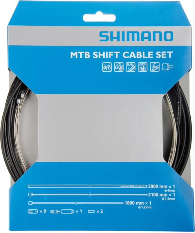 SHIMANO Schaltzug-Set MTB Edelstahl 3000 mm Schaltzug - für präzise MTB-Gangwechsel Sonderaktion