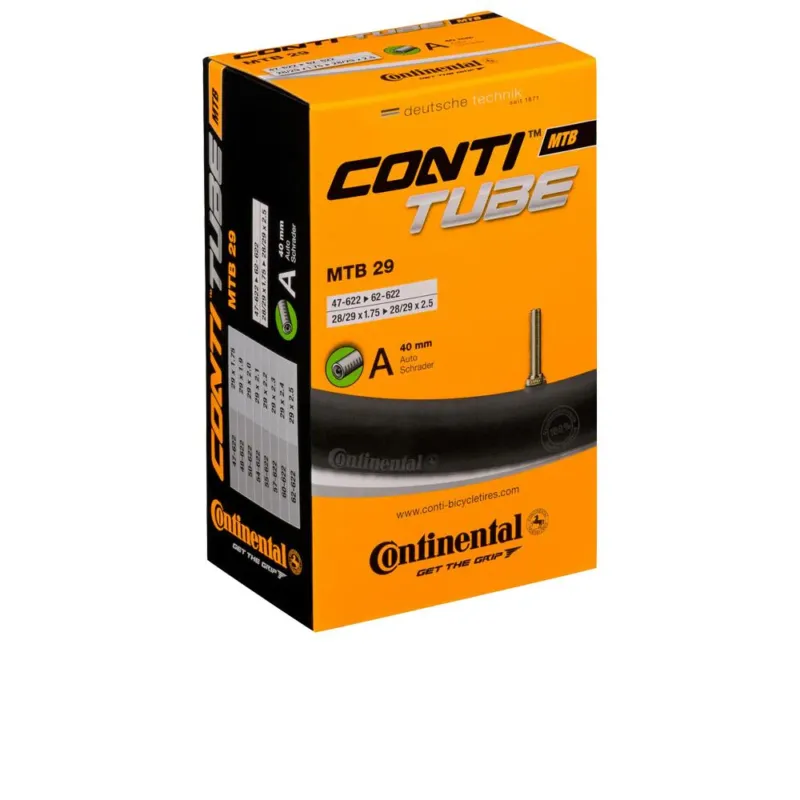 Continental MTB Schlauch 29 Zoll 29x1.75-2.50" AV 40mm Vulkanisiert für einfache Montage, geprüft luftdicht, ideal für Reifenbreite 47-62/622 Kostenfreie Lieferung