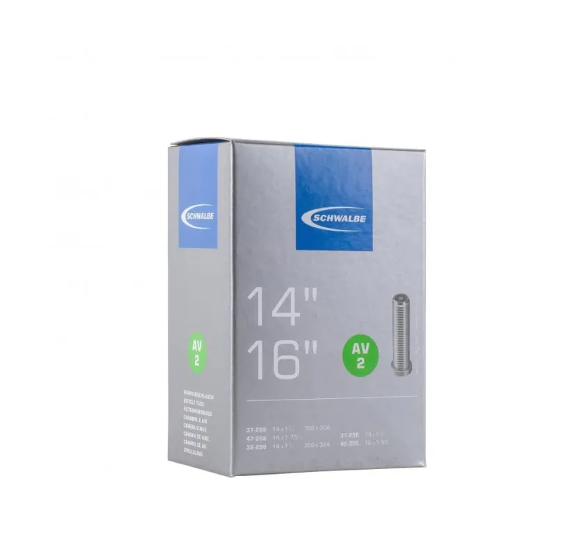 Schwalbe Schlauch AV2 AGV 32/47-288/305 40mm 32 - zuverlässiger Fahrradschlauch mit Autoventil Highlight