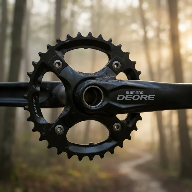 SHIMANO Kettenblatt DEORE FC-M590/FC-M591 36 Zähne - präzise Schaltperformance für Trekking & MTB Finale Aktion