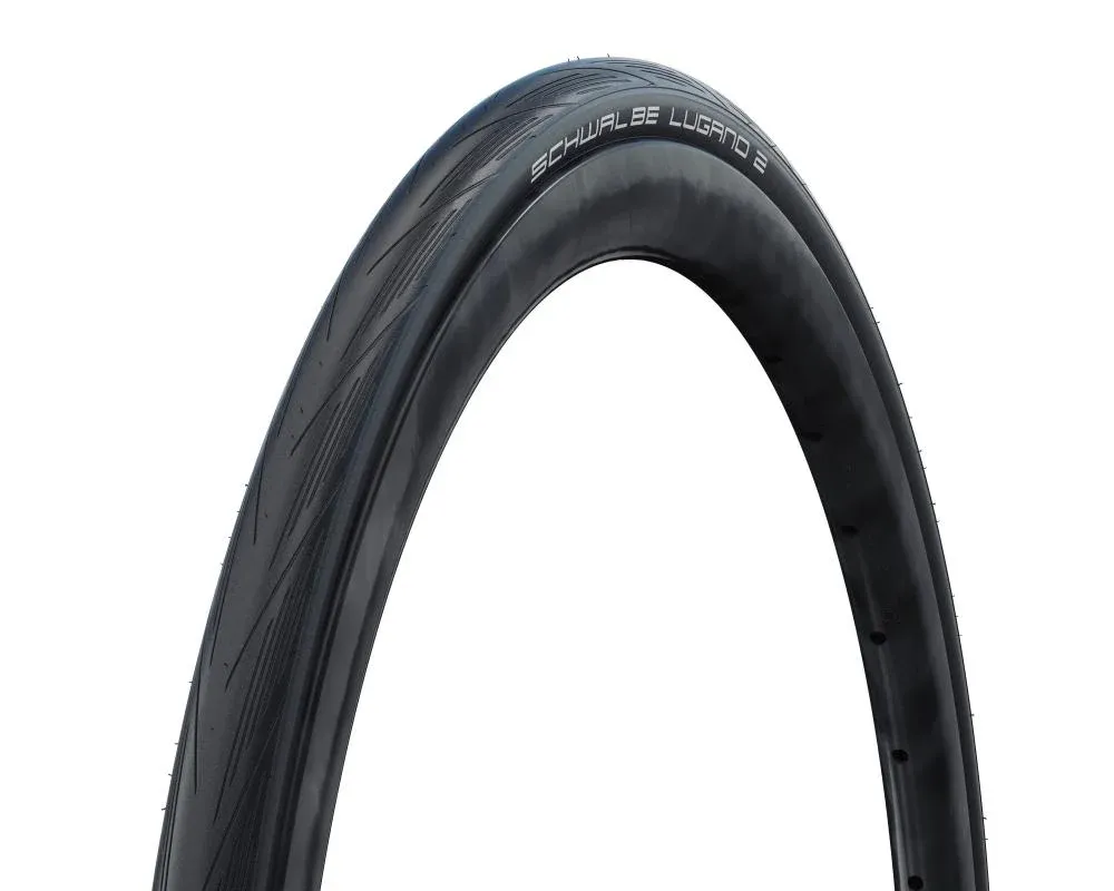 Schwalbe Drahtreifen LUGANO II Active Line 28x1,1 Zoll (28-622) Schwarz - schneller Rennradreifen mit Pannenschutz Preis Gesenkt