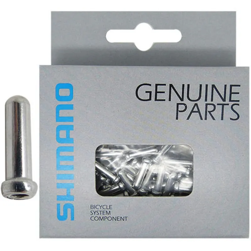 Echt SHIMANO 100 Stück Endkappe Bremszug 1,6 mm Endkappe - für Bowdenzüge im Radsport