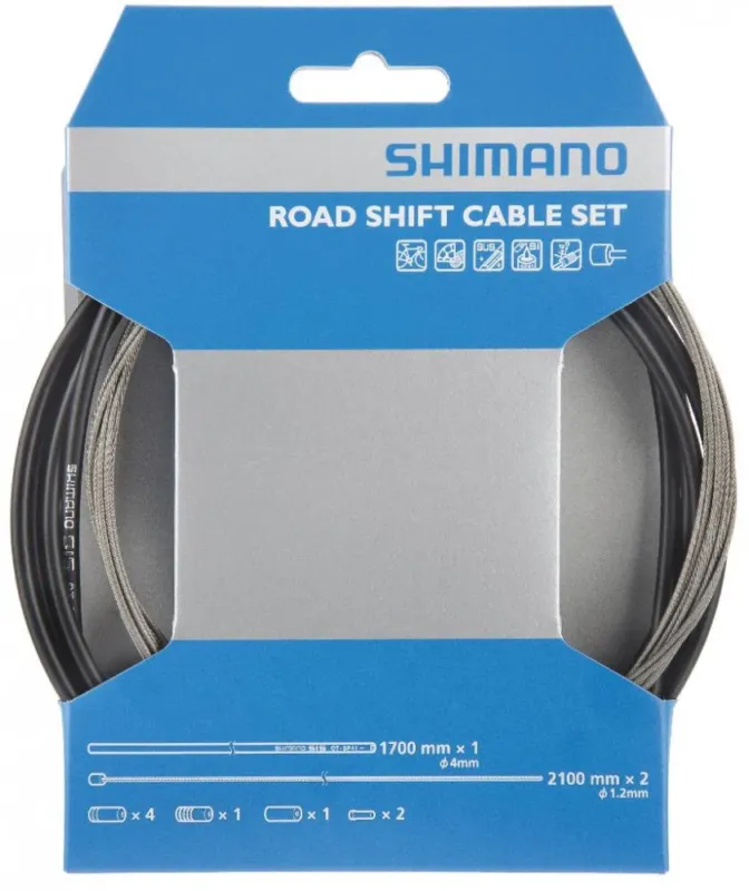 SHIMANO Schaltzug-Set Road Edelstahl Schaltzug - für Rennrad-Schaltsysteme Markenprodukt