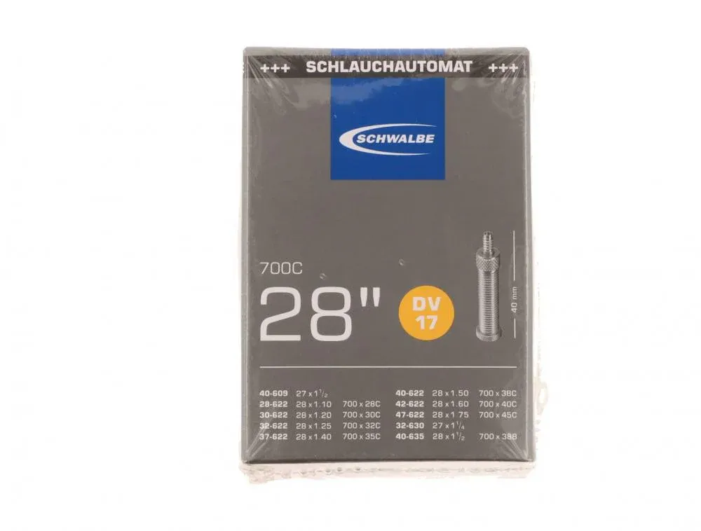 Schwalbe Schlauch DV17 in Folie 27/28x1 1/8-1.75" 28/47-622/635 DV 40mm Wochenendangebot