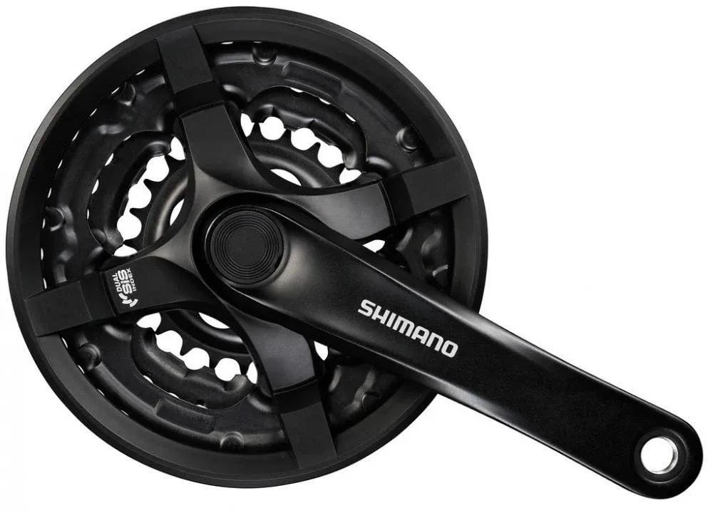 Versand Am Gleichen Tag SHIMANO Kurbelgarnitur TOURNEY FC-TY501 - 6-fach, 7-fach, 8-fach, 175 mm, 42-34, 24 Zähne