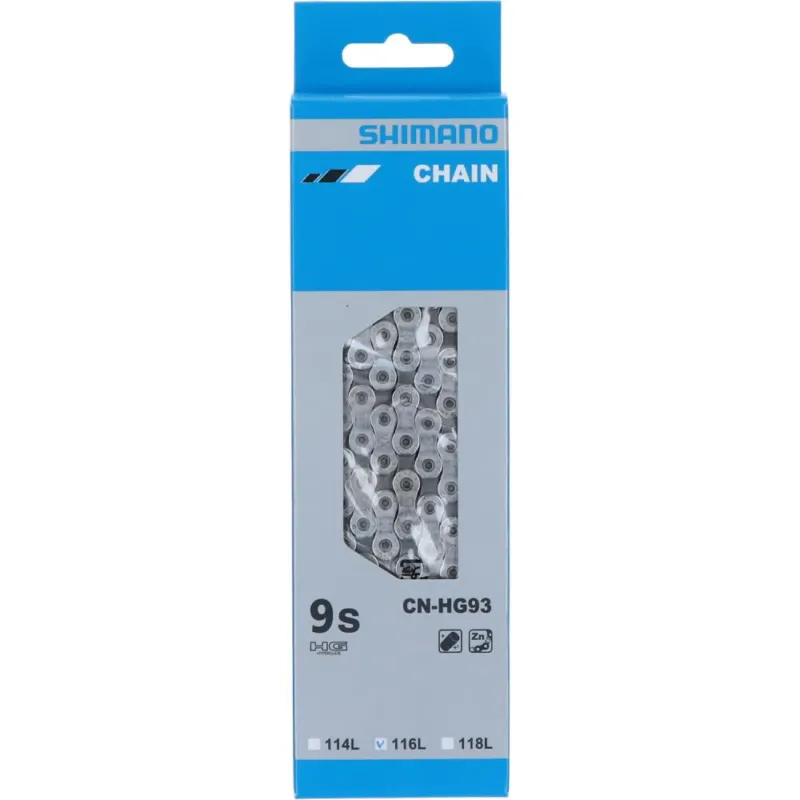SHIMANO Kette CN-HG93 9-fach 116 Glieder - präziser Antrieb für 9-fach Schaltungen Billig