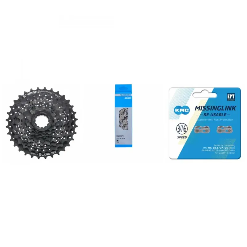 Shimano Antriebsset Kassette CS-HG31 8-fach 11-32 Zähne - 3-teilig Kostenfreie Lieferung