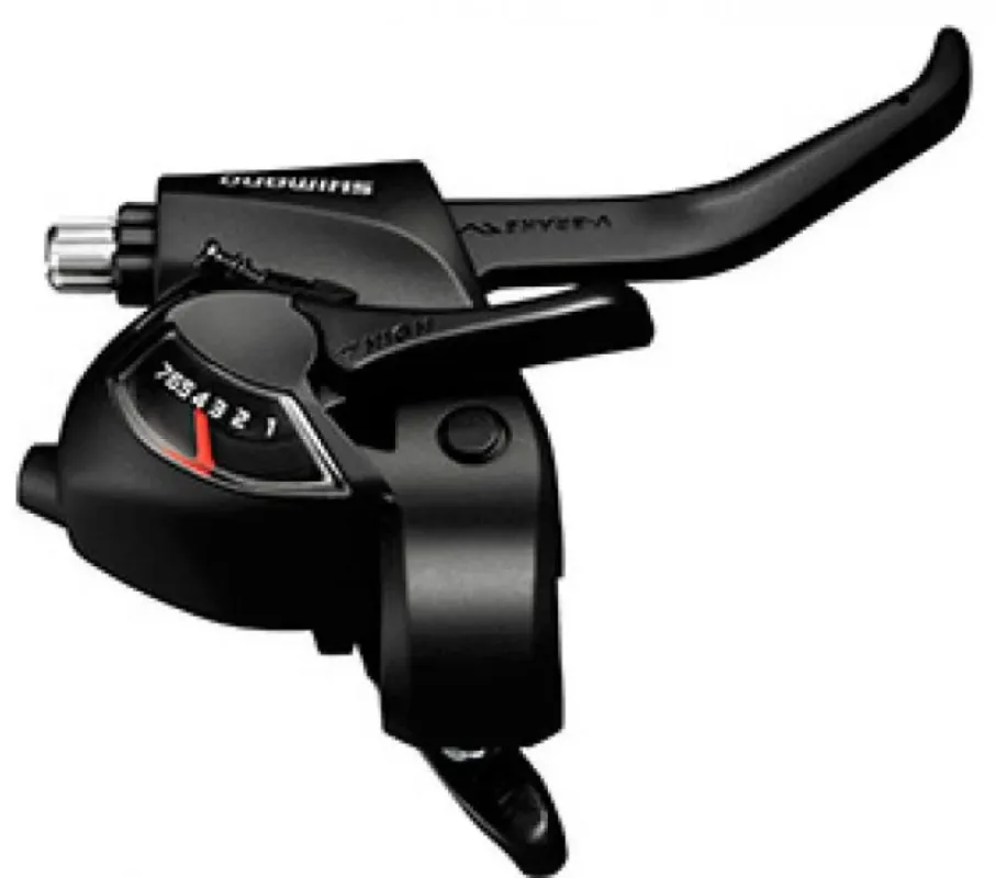 SHIMANO Schalt-/Bremshebel ST-EF41 7-fach Rechts 2 Finger - 7-fach, Schwarz Neue Ware