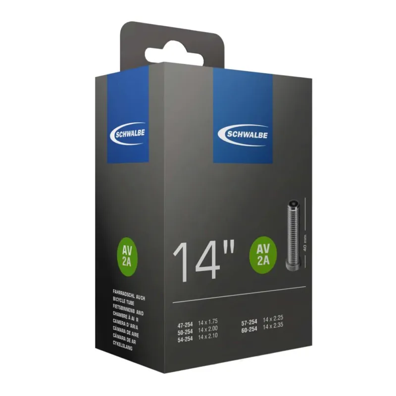 Sichere Zahlung Schwalbe SCHLAUCH AV2A 47/60-254 40mm 47 - zuverlässiger Fahrradschlauch mit Autoventil