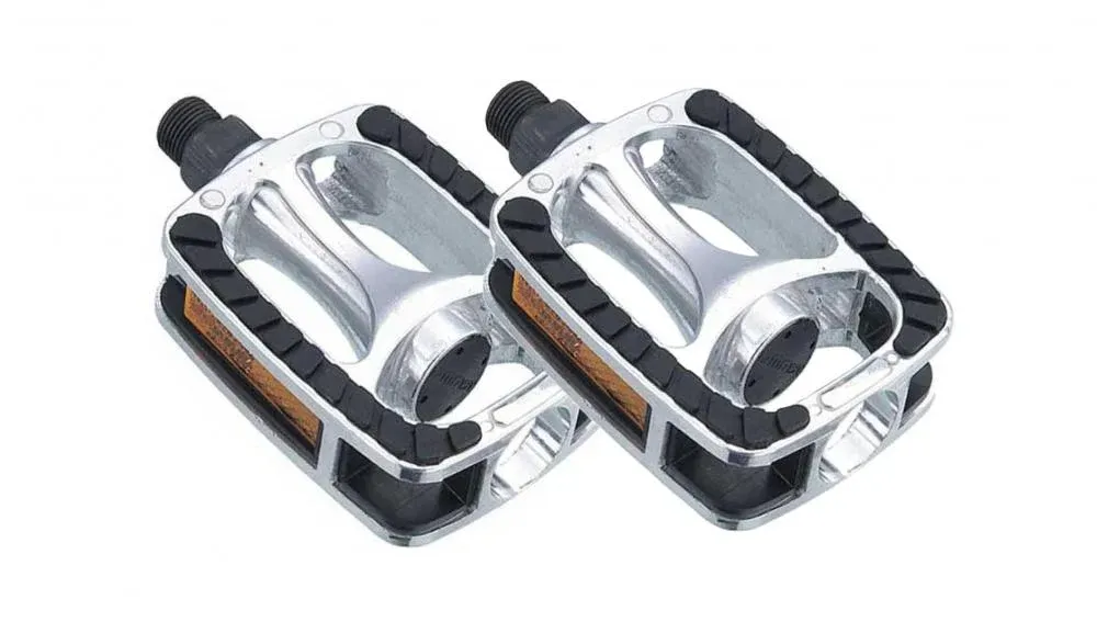 Marwi SP-811 Aluminium Trekking-Pedale (398 g/Paar) - Anti-Rutsch TPE, Alu-Körper, Boron-Stahlachse, StVZO-Reflektoren Neue Ware