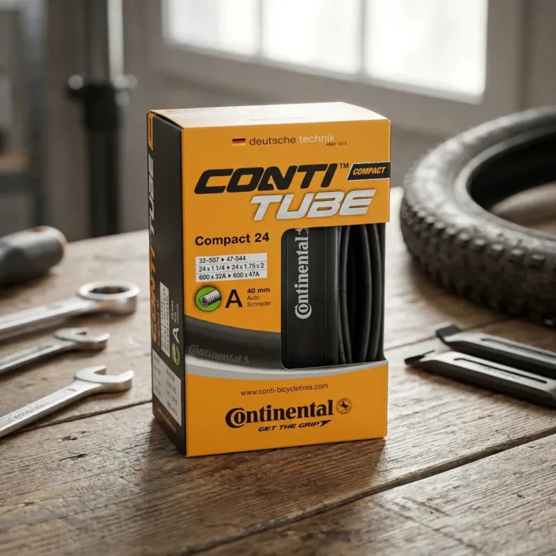 Continental Schlauch Conti Compact 24 Zoll - 24x1.25-1.75 (32-47/507-544) - AV 40mm Autoventil - Fahrradschlauch Abverkauf