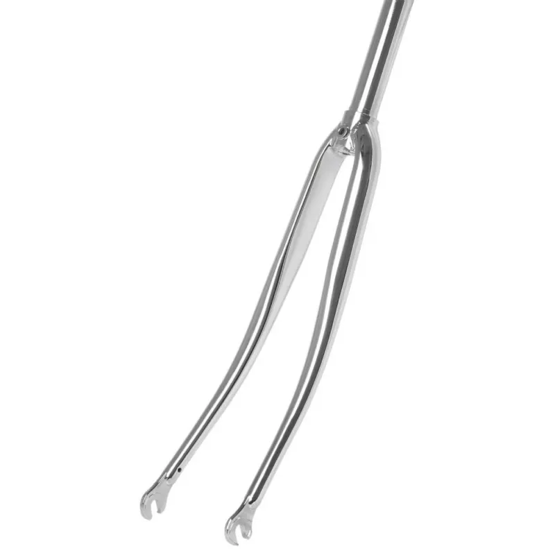 Messingschlager Rennradgabel 28" CrMo verchromt, 1" Gewinde, 240mm Schaft, 130mm Gewinde, EN 14781 geprüft Zertifiziert