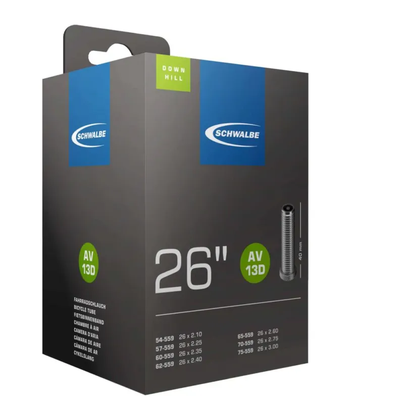 Schwalbe Schlauch AV13D Downhill 26x1.95-3.00" (54/75-559)- 26 Zoll AV 40mm Direktkauf