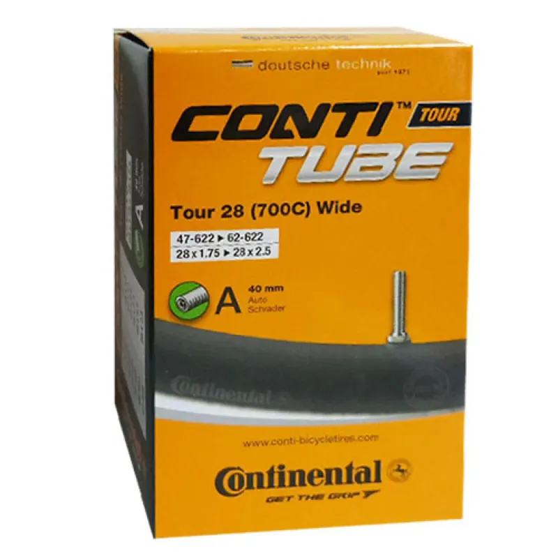 Expressversand Continental Schlauch Conti Tour 28 wide 28x1.75-2.5Z 47-62/622 AV 40 mm - Fahrradschlauch