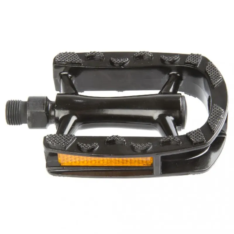 Neu absolut Anti-Rutschpedal 81x97mm konkave Trittfläche mit Reflektoren schwarz