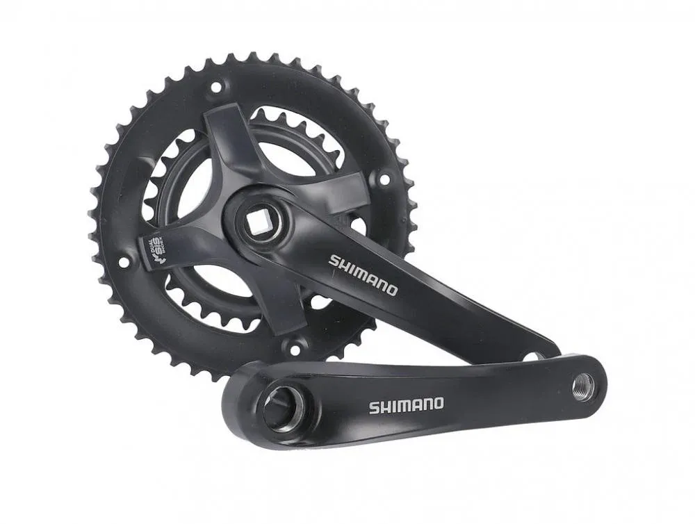 Shimano FC-TY501-2 Kurbelgarnitur 2-fach 46/30 Zähne 175 mm - zuverlässige Trekking- und City-Performance Must-Have
