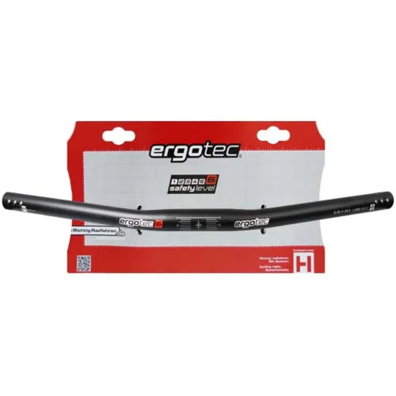 Bestpreis Ergotec Lenker Bügel Flat Bar Ø 25,4 mm 600 mm Höhe 0 mm 12° schwarz