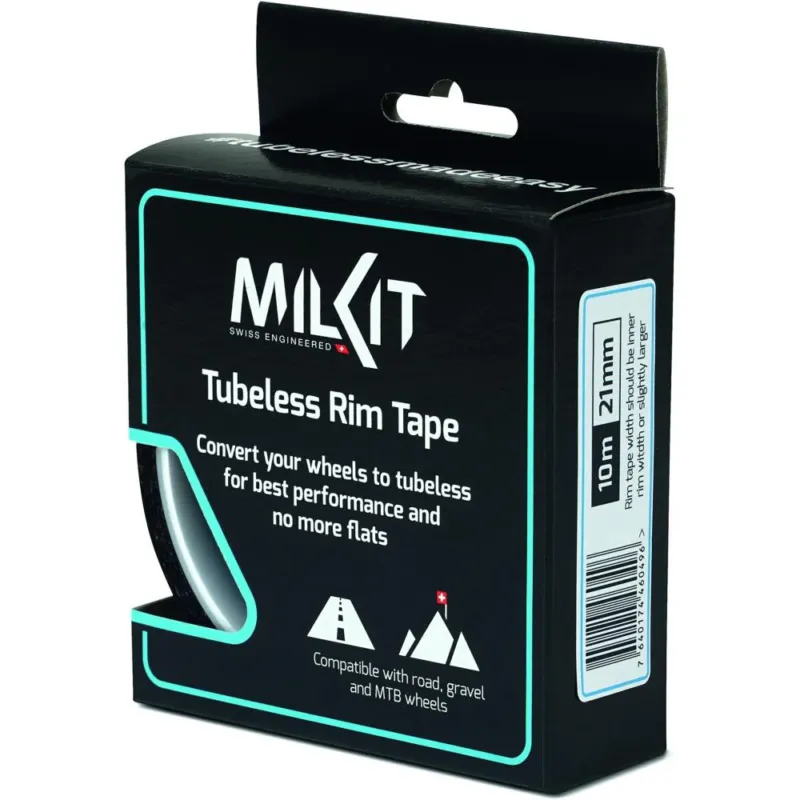 milKit DT2 Tubeless Felgenband 10 m / 21 mm - Zuverlässige Abdichtung für Rennrad, MTB & Gravel Highlight