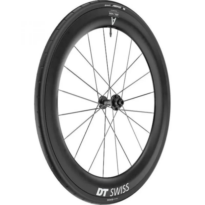 Expressversand DT Swiss ARC 1400 Dicut 65 Carbon Laufrad 622x22mm - Aerodynamisches Rennrad Laufrad - Laufräder Road Disc