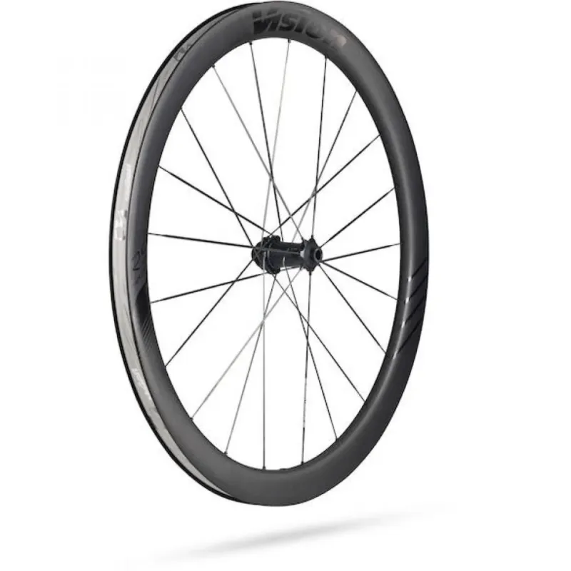 Vision Laufradsatz Metron 45 RS 45 Schwarz - leichter Aero-Carbon-Laufradsatz für Rennrad Geprüft