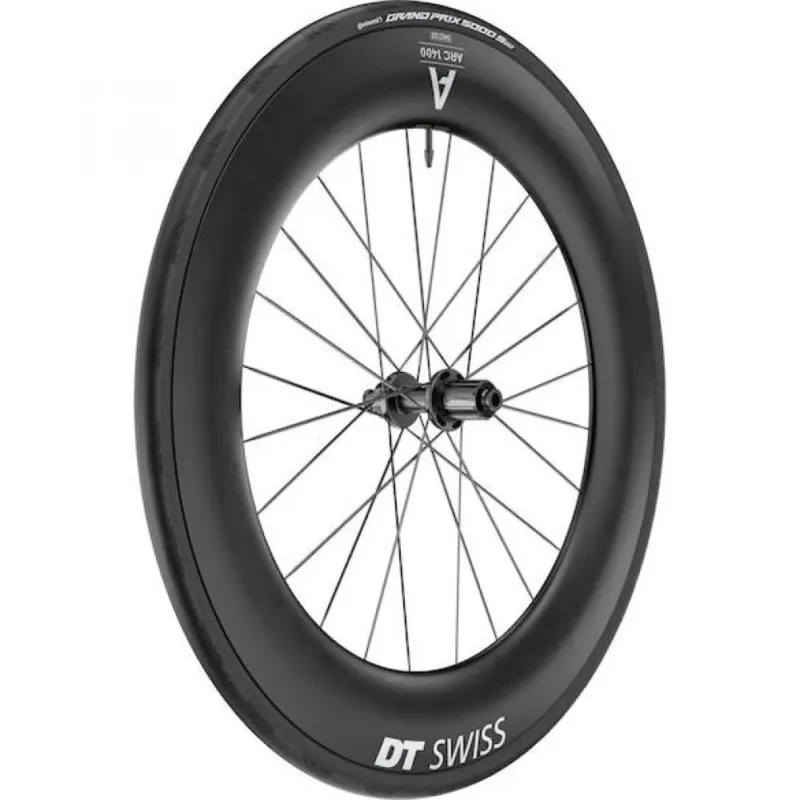 Direktkauf DT Swiss ARC 1400 Dicut 85 Carbon Laufrad 622x22mm - Aerodynamisches Rennrad-Laufrad Schwarz - Laufräder Road Disc