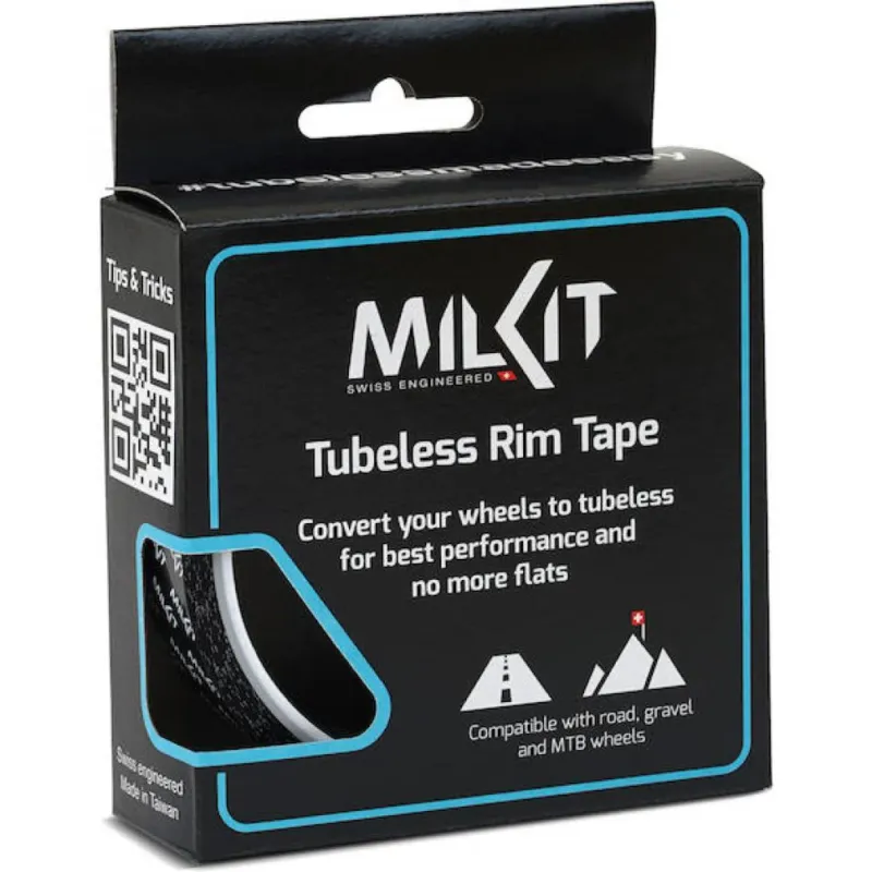 milKit Tubeless Felgenband 66 m / 29 mm Schwarz/weiß - starke, dichte Laufräder Knallerangebot