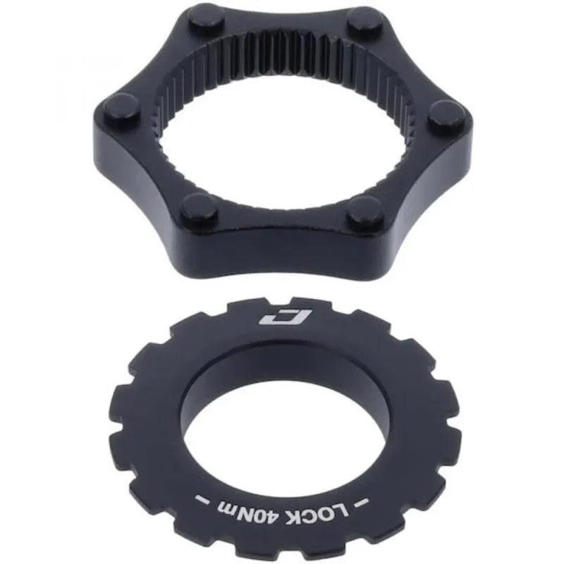 Markenware Jagwire Adapter Centerlock auf 6-Loch Standardgröße Schwarz - sicherer Rotor-Adapter