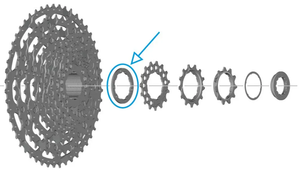 SHIMANO DISTANZRING CS-LG600 - 2 g, für Shimano Kassette LG600 Zertifiziert