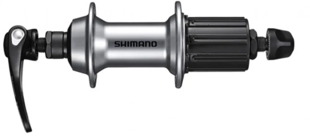 Neue Ware SHIMANO Hinterradnabe FH-RS400 ? 32 Loch, Schnellspanner, Silber
