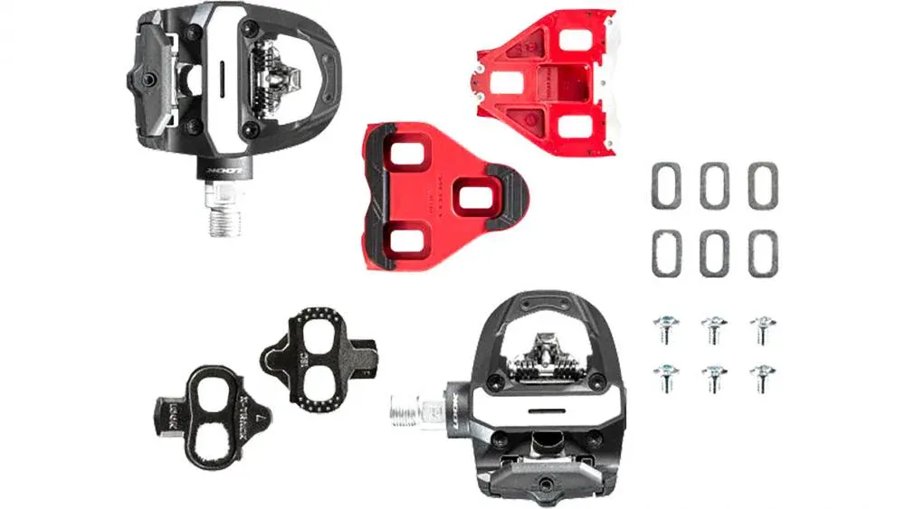 LOOK Indoor Dual Klickpedale - Composite, Delta & SPD kompatibel, silent-float, R/L Markierung, inkl. Cleats Markenware