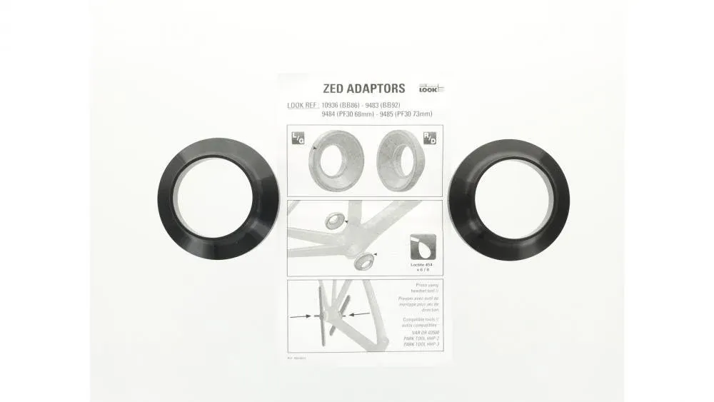 Abverkauf Look Adaptersatz MTB PF BB92 AFM 24mm - Pressfit Innenlager Adapter für Shimano Hollowtech II Kurbel, hochwertige Passgenauigkeit, langlebig, schwarz