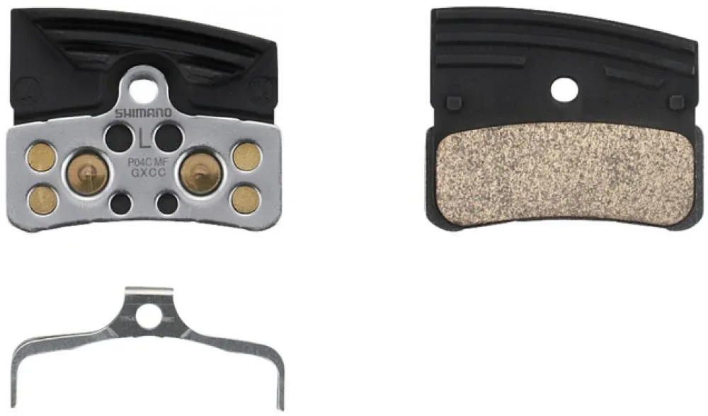 Top-Preis SHIMANO Scheibenbremsbelag P04C-MF Metall mit Kühlrippen - maximale Bremskraft und Hitzestabilität