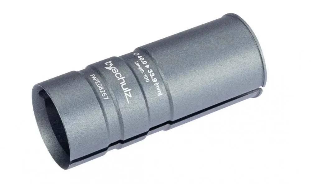 By,Schulz G. Shim Reduzierhülse für Sattelstütze ø 40,0 auf 33,9 mm grau eloxiert, Alu doppelt geschlitzt, 100 mm Länge Saisonangebot