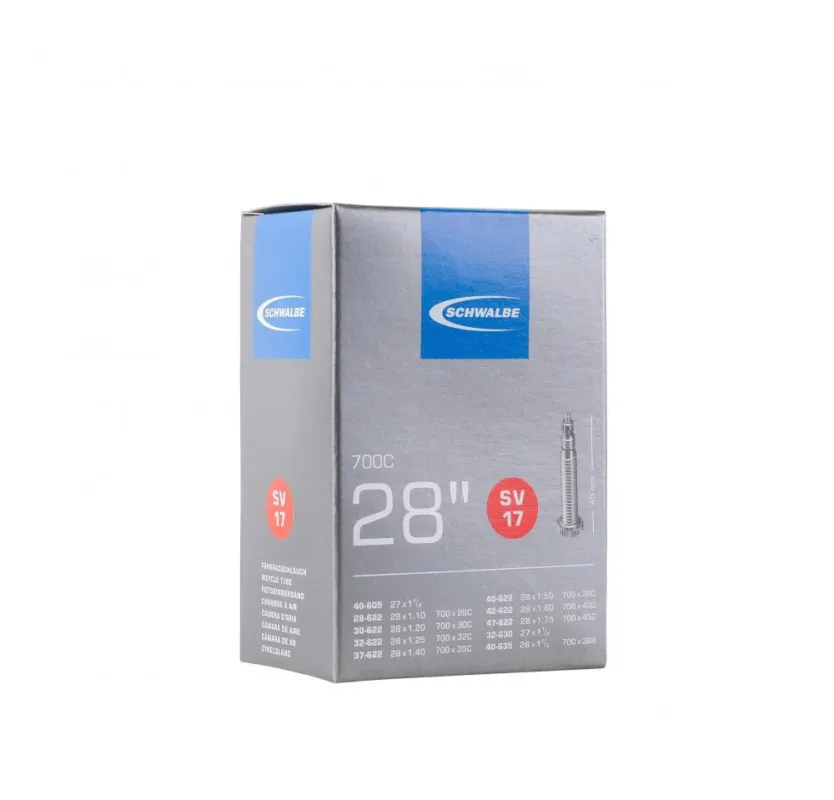 Schwalbe Schlauch SV17 in Folie 28 x 1 1/8-1.75" 28/47-622/635 SV40mm Versand Am Gleichen Tag