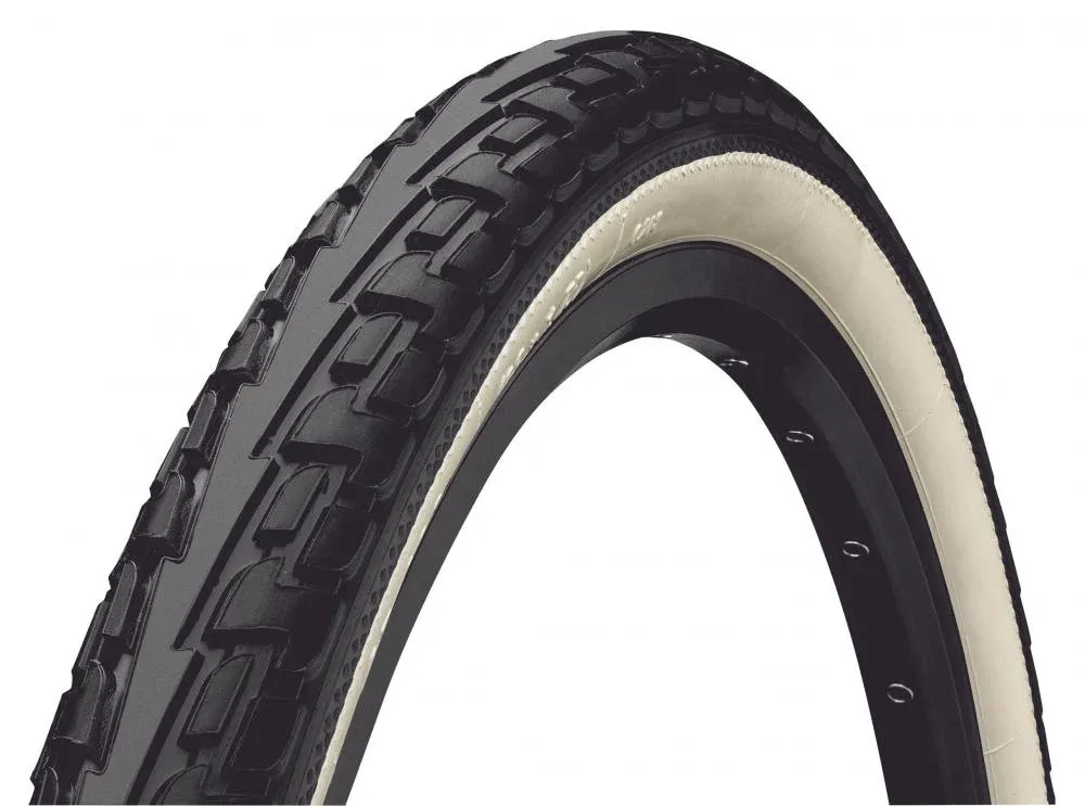 Direktkauf Continental RideTour 26x1.75 Zoll, Drahtreifen, schwarz/weiß, 47-559, E-25, Pannenschutz, für City/Trekking, E-Bike tauglich bis 25 km/h, langlebig, Top-Grip