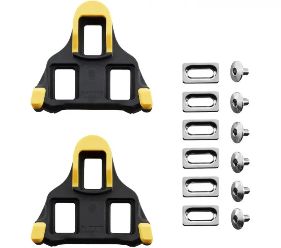 Beliebt SHIMANO SM-SH11 SPD-SL Schuhplatten gelb - Original Cleats mit 6° Bewegungsfreiheit