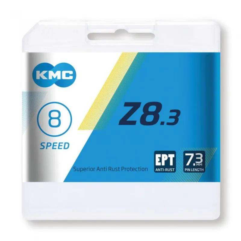 KMC Z8.3 EPT 8s Kette 114 Glieder silber - langlebige Schaltungskette neueste Version Versand Am Gleichen Tag