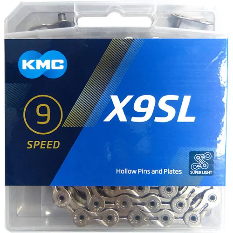 Rabatt KMC X9SL 9s Kette 114 Glieder silber - leichte, leistungsstarke Schaltungskette