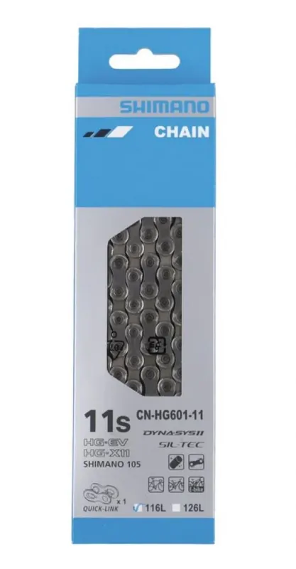 SHIMANO Kette DEORE CN-HG601 11-fach 116 Glieder Kette - für 11-fach Antriebe mit HG Profil Günstig