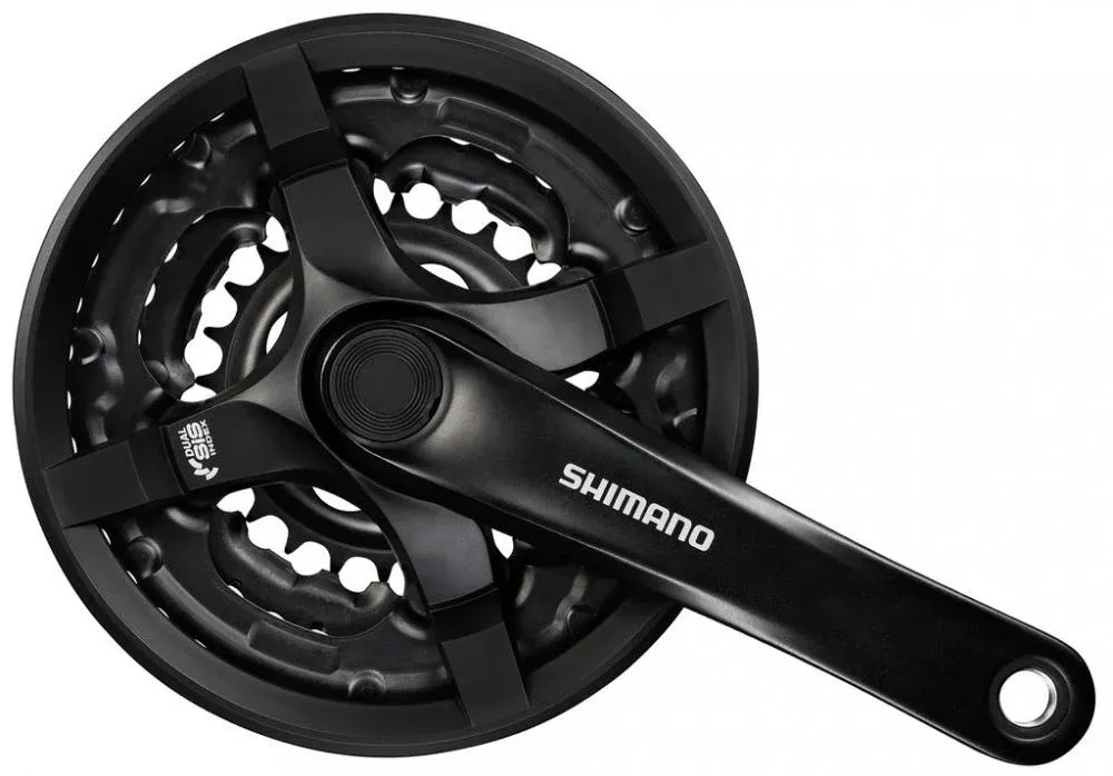 SHIMANO Kurbelgarnitur TOURNEY FC-TY501 6/7/8-fach 170 mm 42-34-24 Zähne Kurbelgarnitur - für Mehrfachschaltungen Markenware