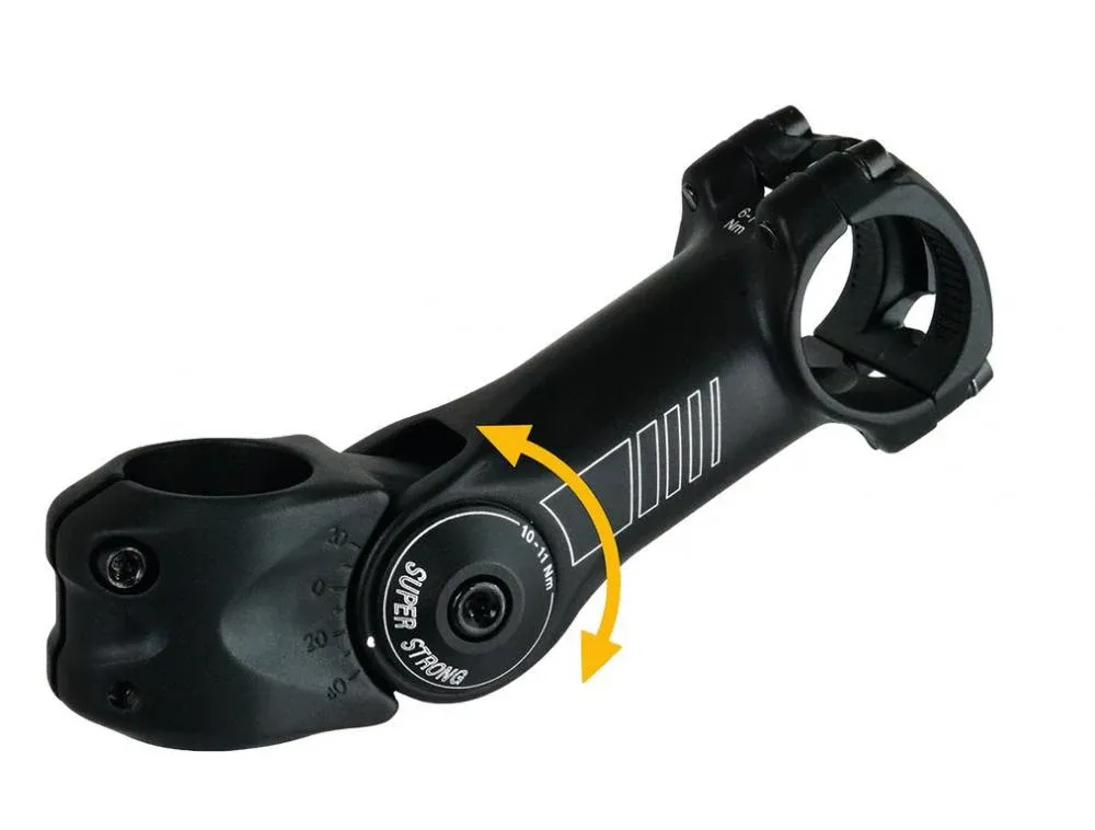 Markenprodukt by.schulz Vorbau Pro SDS Super-Strong 31,8 mm 110 mm Schwarz - Verstellbarer Fahrradvorbau Ahead