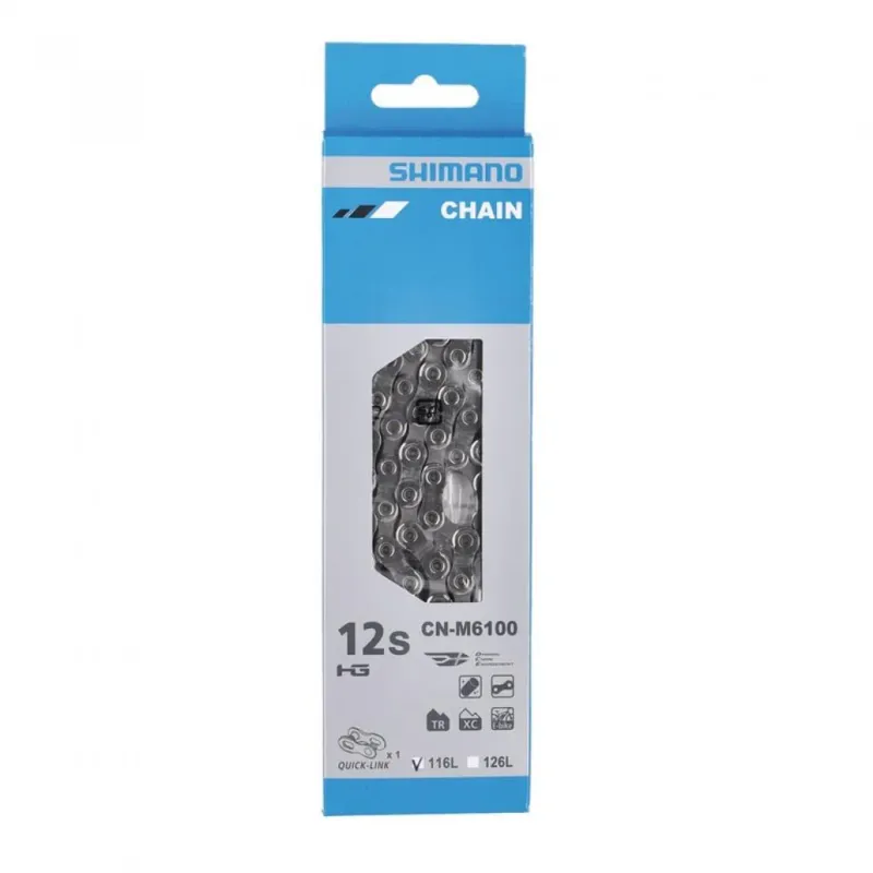 Sale SHIMANO Kette DEORE CN-M6100 12-fach 116 Glieder Kette - für 12-fach MTB Antriebe