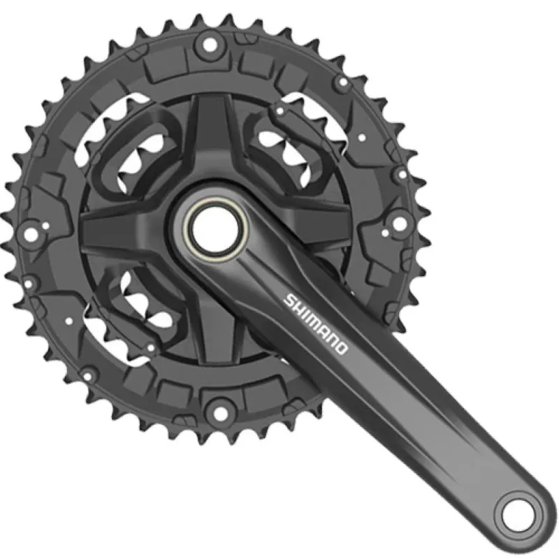 SHIMANO Kurbelgarnitur FC-M210-3 175 mm 44-32-22 Zähne - zuverlässiger 3-fach Antrieb Beliebt