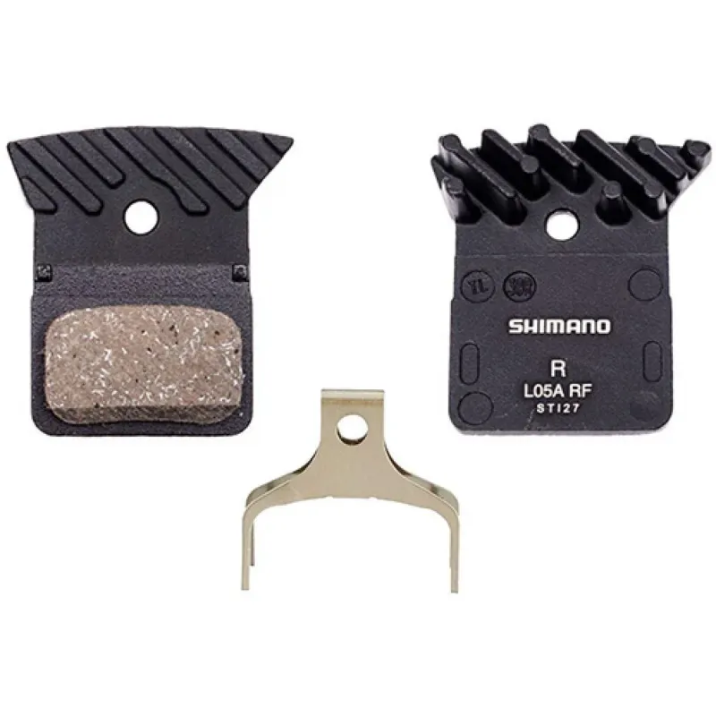Rabatt Shimano Teile Bremsbeläge SHIMANO Scheibenbremsbelag L05A-RF Resin Scheibenbremsbelag - Resinbelag mit Aluträger - Bremsbelaege
