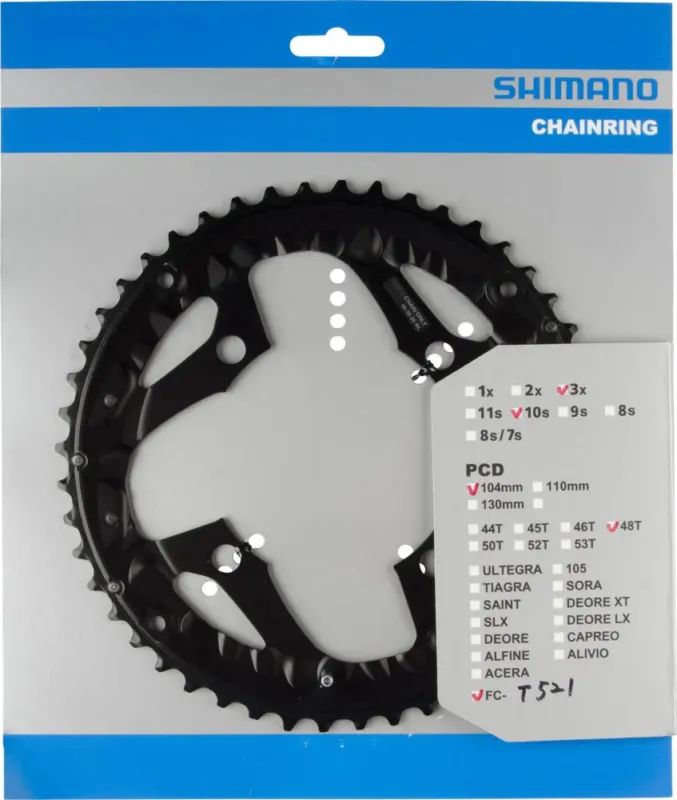 Billig SHIMANO Kettenblatt FC-T521 48 Zähne - effizienter Antrieb für Trekking- und Citybikes