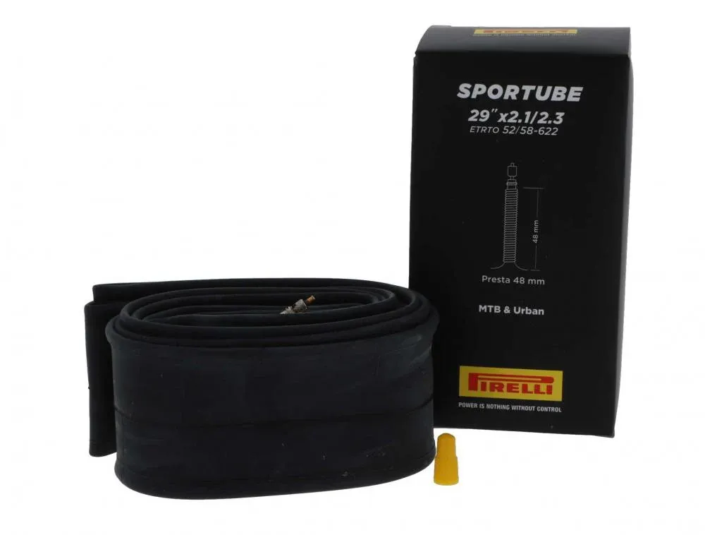 Pirelli Schlauch SPORTUBE 29 29 schwarz - robuster Fahrradschlauch mit 48 mm SV Ventil Neue Ware