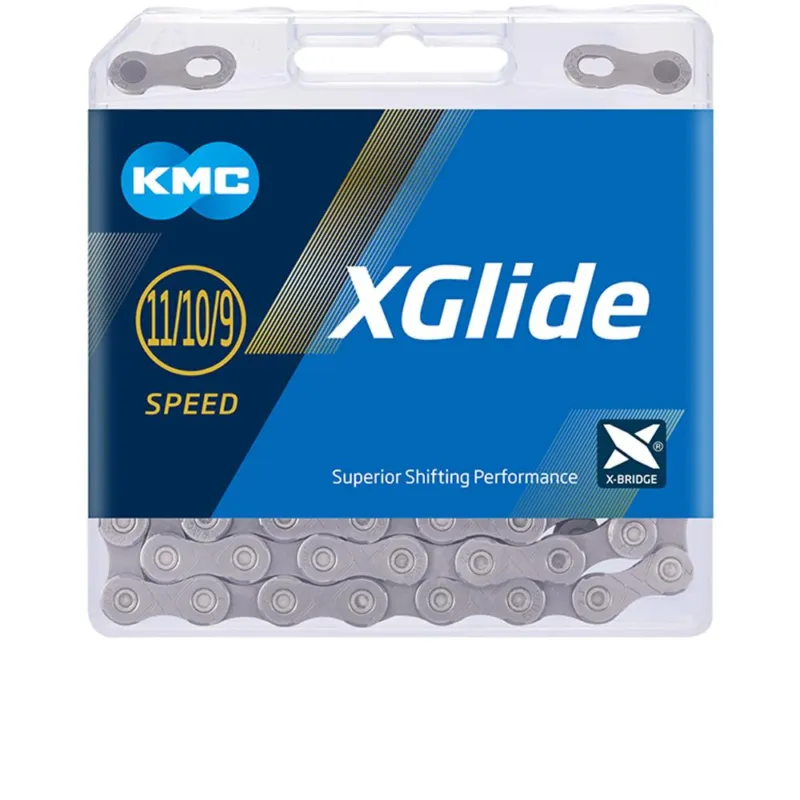 Angebot KMC X-Glide Cues Kette 9/10/11-fach - 126 Glieder Silber